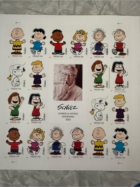 Schultz Multicolor Peanuts Character Forever Stamp Sheet - Schultz